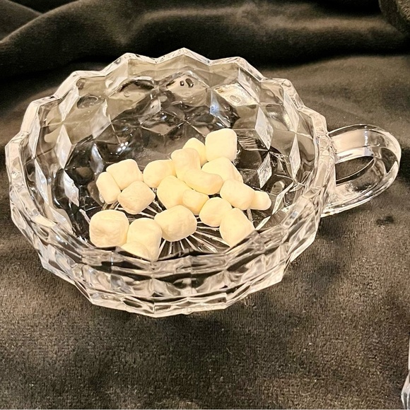 Fostoria American Cubist Nappy Bowls Set of 2 Crystal Snack Cups Soup Votive MCM - Picture 10 of 14